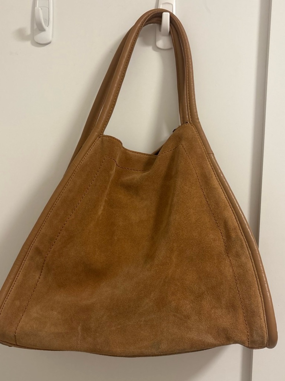Women’s Suede Tote Bag in Tan